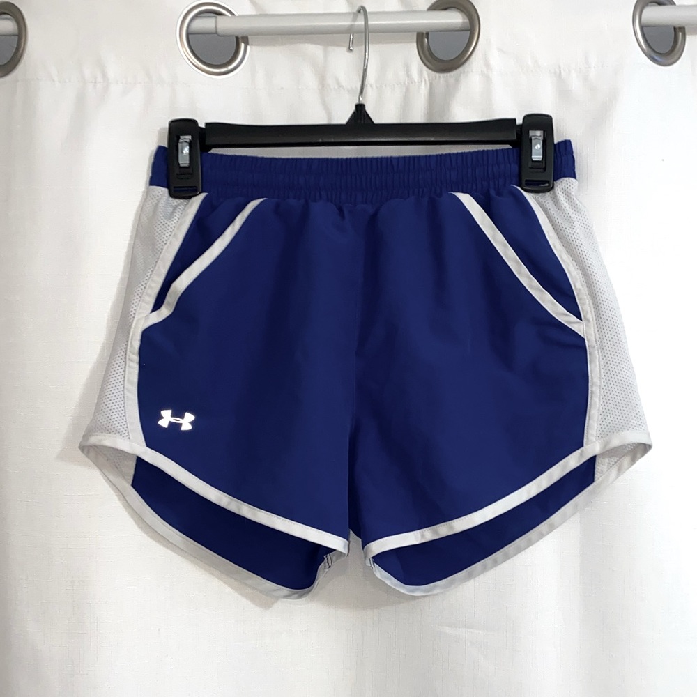 Royal blue under armour running shorts